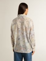 Women's shirt with multicolor floral sequin print - Image 4