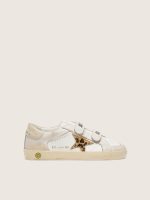 Young Old School in nappa with leopard-print pony skin star and leather inserts