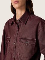 Women's shirt in burgundy denim - Image 4