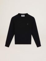 Black Athena Star Collection sweatshirt with tone-on-tone star on the front