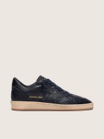 Men's Ball Star in navy-blue leather with tone-on-tone leather star