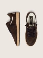 Women's Ball Star in brown suede with brown leather star and heel tab - Image 4