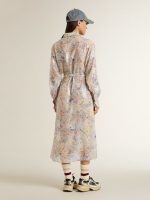 Women's shirt dress with multicolor sequined floral print - Image 3
