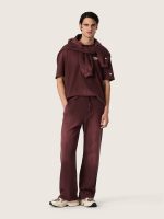 Unisex T-shirt in burgundy cotton jersey with logo - Image 3