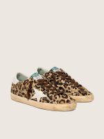 Women's Super-Star in leopard-print pony skin with leather star and heel tab - Image 2