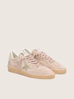 Women's Ball Star in powder-pink suede with metallic gold star - Image 2