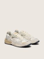 Men's Dad-Star in suede and mesh with white leather star and beige leather heel tab - Image 2