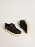 Women's Space-Star Cube in black suede with perforated star - Image 2