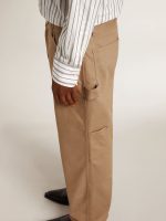 Men's beige pants with patches - Image 5