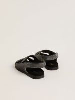 Noa Junior sandals in distressed black leather - Image 4