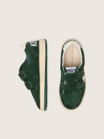 Young Ball Star in forest-green suede with cream leather star and heel tab - Image 3