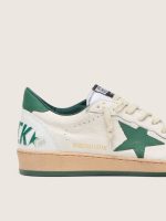 Women's Ball Star Wishes in white nappa leather with green leather star and heel tab - Image 4