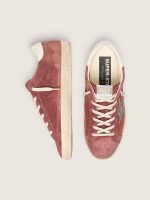 Women's Super-Star in rust-red suede with silver glitter star - Image 3