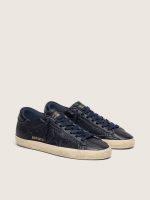 Men's Super-Star in navy-blue leather with tone-on-tone leather star - Image 2