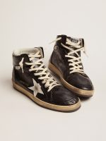 Sky-Star in black nappa leather with white leather star - Image 2