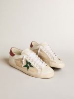 Men's Super-Star LTD in suede with green metallic star and red heel tab - Image 2