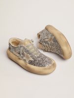 Women's Space-Star shoes in silver glitter with shearling lining - Image 2