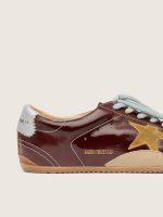 Women's True-Star in burgundy naplak with suede star and silver nappa heel tab - Image 5