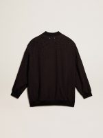 Women's black cardigan with shaded embroidery - Image 6