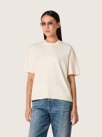 Star unisex T-shirt in white cotton with all-over gradient crystals and print on the back - Image 5