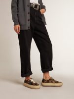 Women's Space-Star in leopard print pony skin with black star - Image 3