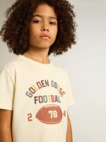 Boys' T-shirt in worn white with multicolor lettering - Image 5