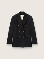 Women's black double-breasted blazer