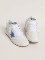 Ball Star with light blue leather star and silver foiled leather heel tab - Image 2