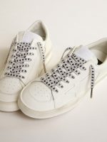 Ice-gray cotton laces with contrasting black stars - Image 3