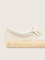 Men's VCE Penstar in beige suede and pearl-colored sequins - Image 4
