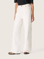 Golden women's boyfriend jeans in optical white bull denim - Image 5