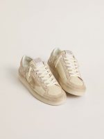 Stardan in cream-colored suede and leather with Swarovski and a suede star - Image 2