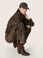 '70 Wish Star low boots in brown leather with heel and micro-studs - Image 3