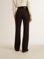 Women's soft dark blue pants in wool blend - Image 5