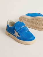 Young Ball Star in light blue suede with gray nubuck star and heel tab - Image 3