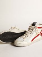 Slide with a red laminated leather star and flash - Image 4