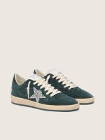 Women's Ball Star in green suede with silver glitter star - Image 2