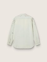 Women's bleached boyfriend shirt with cabochon crystals - Image 2