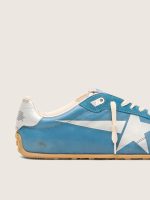 Women's Marathon Speed in blue nappa with printed star and silver leather heel tab - Image 5