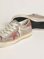 Men's Super-Star LTD in gray suede with red waxed suede star and heel tab - Image 3