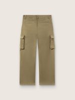 Journey boys' cargo pants in military-green cotton gabardine with print - Image 2