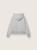 Star unisex hooded sweatshirt in gray melange cotton - Image 2