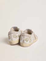 Women's Super-Star in beige suede with bead embroidery and laminated suede star - Image 4