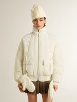 Women's cream padded jacket - Image 2