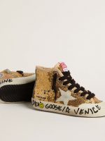 Young Francy Penstar in gold sequins with ice-gray suede star - Image 3