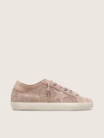 Women's Super-Star LTD in powder-pink perforated suede with tone-on-tone star