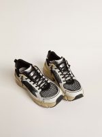 Women's Lightstar in white leather and black mesh with black TPU star - Image 2