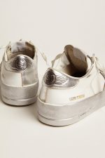 Stardan sneakers with silver metallic leather star and heel tab - Image 2
