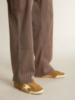 Men's True-Star in tobacco-colored suede with white star and platinum heel tab - Image 3