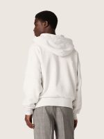 Star unisex hooded sweatshirt in gray melange cotton - Image 6